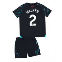 Manchester City Kyle Walker #2 Tredje trøje Børn 2023-24 Kortærmet (+ Korte bukser)
